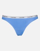 CALVIN KLEIN Танга с еластична талия с лого - 5 чифта Сламеножълт/Сив меланж/Син