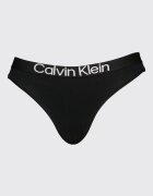 CALVIN KLEIN Танга с контрастно с лого - 3 чифта Черен