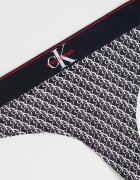 CALVIN KLEIN Танга с лого Бял/Черен