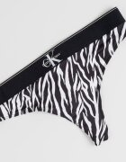 CALVIN KLEIN Танга с лого Бял/Избеляло черно