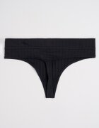 CALVIN KLEIN Танга с лого Черен