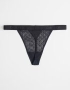 CALVIN KLEIN Танга с лого на талията Черен