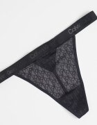 CALVIN KLEIN Танга с лого на талията Черен