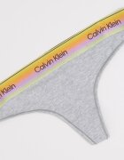CALVIN KLEIN Танга с лого Сив меланж