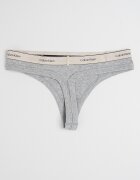 CALVIN KLEIN Танга с лого Светло сив/Бледожълт