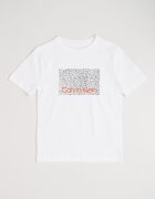 CALVIN KLEIN Тениска от органичен памук с шарка Бял