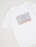 CALVIN KLEIN Тениска от органичен памук с шарка Бял