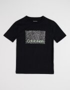 CALVIN KLEIN Тениска от органичен памук с шарка Черен