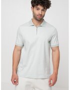 CALVIN KLEIN Тениска от органичен памук с яка с къс цип