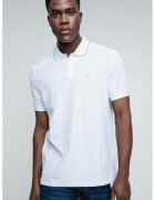 CALVIN KLEIN Тениска от памучно пике с яка - Сив/Бял