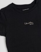 CALVIN KLEIN Тениска с овално деколте и лого Черен