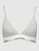 CALVIN KLEIN Триъгълен сутиен с модал и лого Светло сив