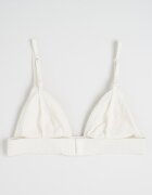 CALVIN KLEIN Триъгълен сутиен с подплънки Бял