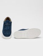 CALVIN KLEIN Велурени мокасини Бял/Тъмносин
