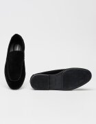 CALVIN KLEIN Велурени мокасини Low Prof Черен