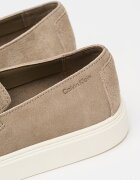 CALVIN KLEIN Велурени мокасини с лого Светло кафяво