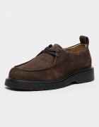 CALVIN KLEIN Велурени обувки Derby Тъмнокафяв
