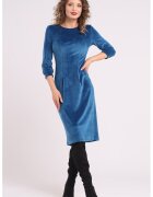 CAMISSI Едноцветна рокля с дълги ръкави