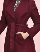 CAMISSI Палто със скосени джобове - Тъмновиолетов