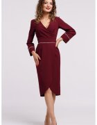 CAMISSI Застъпена миди рокля с шпиц
