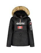 Canadian Peak Зимно яке за момичета - бяло - полиестер - качулка със сваляща се козина - синтетичен пълнеж - 128 см
