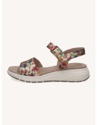 Caprice Скосени сандали от кожа с тока - Многоцветен