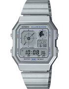 Casio Часовник A130WE-7AEF - дигитален - сребрист - метална гривна - 40.5x33.9x9мм