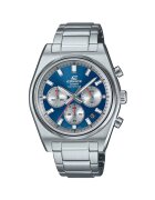 Casio Часовник Edifice EFB-730D-2AVUEF - хронограф - сребрист - син - 10 ATM - кварцов механизъм