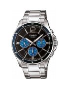 Casio Часовник MTP-1374PD-2AVEF - кварцов - черен/сребрист - 5 ATM - верижка от неръждаема стомана