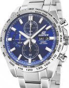 Casio Часовник от инокс с хронограф Сребрист