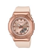 Casio Дамски часовник G-SHOCK - пластмаса/каучук - бежов/розово-златист - 41мм - водоустойчив 200м