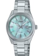 Casio Дамски часовник LTP-1302DS-2AV - верижка от неръждаема стомана - циферблат от седеф - водоустойчив 50M - 30.20x08.80мм