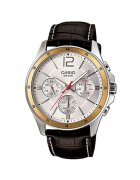 Casio Мъжки часовник Enticer MTP-1314D-2A - Сребро