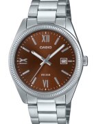 Casio Мъжки часовник Standard - аналогов дисплей - светещ - дата - 50M водоустойчив - кафяв циферблат - 38.5x9.2мм