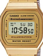 Casio Унисекс цифров часовник с иноксова верижка Златист