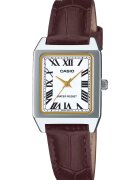 Casio Женски аналогов часовник модел LTP-B150L-7B2EF - сребрист метален корпус - кафява кожена каишка - 30м водоустойчивост