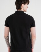 Champion Слим тениска с яка и лого Черен
