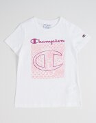 Champion Тениска с овално деколте и флорална шарка Бял/Розово