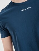 Champion Тениска с овално деколте и лого Бял/Синьо-зелен