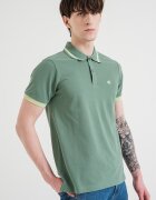 Champion Тениска с яка и контрасти Зелени аспержи