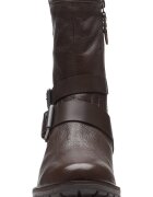 Clarks Боти Well от велур и кожа Тъмнокафяв