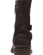 Clarks Боти Well от велур и кожа Тъмнокафяв