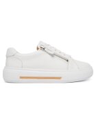 Clarks Дамски кецове - естествена кожа бели