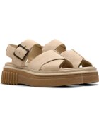 Clarks Дамски сандали на платформа - велур