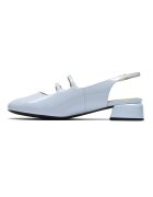 Clarks Кожени лачени пантофки Daiss тип Mary Janes с отворена пета Небесносин