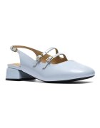 Clarks Кожени лачени пантофки Daiss тип Mary Janes с отворена пета Небесносин