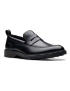 Clarks Кожени мокасини Aldwin Step Черен
