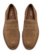 Clarks Кожени мокасини Aldwin Step Карамел