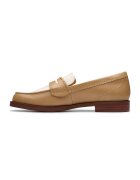 Clarks Кожени мокасини Бял/Бежов
