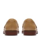 Clarks Кожени мокасини Бял/Бежов
